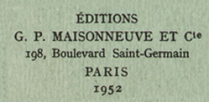 Edition Maisonneuve